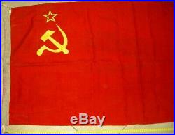 Original Ussr Cccp Military Navy Soviet Union Flag 1988 Sickle & Hammer Marked