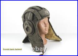 Original Vintage Soviet Union USSR tanker tankman Tank Cap HELMET (Winter)