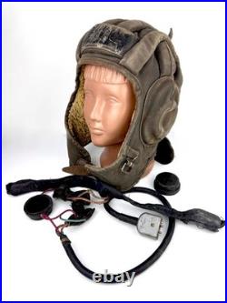 Original Vintage Soviet Union USSR tanker tankman Tank Cap Helmet WINTER