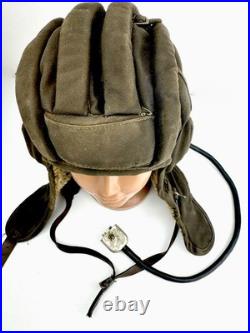 Original Vintage Soviet Union USSR tanker tankman Tank Cap Helmet WINTER