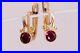 Original-Vintage-USSR-Soviet-Russian-Solid-Rose-Gold-583-14K-Earrings-Ruby-2-85g-01-epst