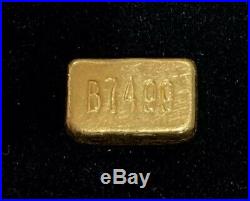 Outrageously RARE 10 Gram poured gold ingot bar CCCP Soviet Era