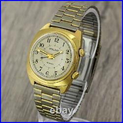 Poljot Alarm's & Vibrates USSR Soviet gold plated watch Cal. 2612.1 18 jewels