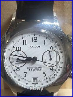 Poljot Chronograph Soviet Union 23J Mechanical Manual Winding USSR Men's Watch