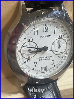 Poljot Chronograph Soviet Union 23J Mechanical Manual Winding USSR Men's Watch