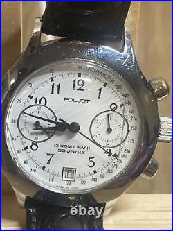 Poljot Chronograph Soviet Union 23J Mechanical Manual Winding USSR Men's Watch