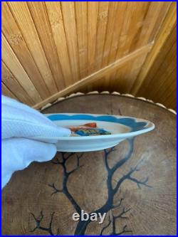 RAR Russian Soviet Propaganda Porcelain Plate 1947 Famous author V. Prisyazhnyuk