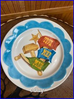 RAR Russian Soviet Propaganda Porcelain Plate 1947 Famous author V. Prisyazhnyuk