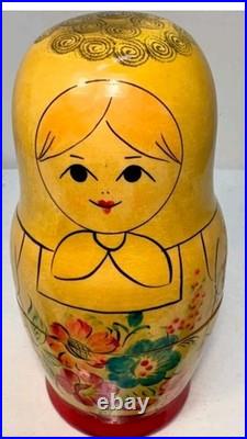 RARE! 12 Piece Matryoshka Russian Nesting Dolls, Made in USSR, Soviet Union