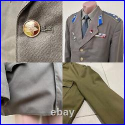 RARE 1970-80s, Soviet KGB USSR Officer's Uniform Jacket and Shirt Set