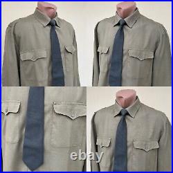 RARE 1970-80s, Soviet KGB USSR Officer's Uniform Jacket and Shirt Set