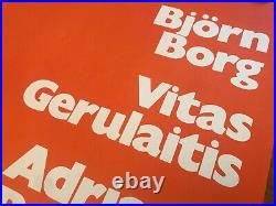 RARE 1970's advertisement BJORN BORG VITAS GERULAITIS in the Soviet Union USSR