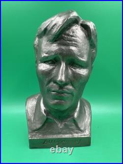 RARE Vintage Metal Bust Soviet Union USSR Statue figurine Vassiliy Shukshin 1979