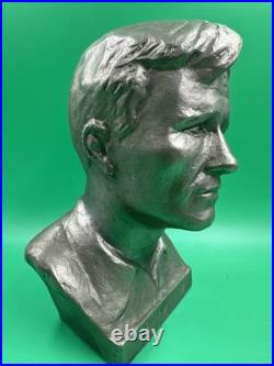 RARE Vintage Metal Bust Soviet Union USSR Statue figurine Vassiliy Shukshin 1979