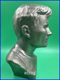 RARE Vintage Metal Bust Soviet Union USSR Statue figurine Vassiliy Shukshin 1979