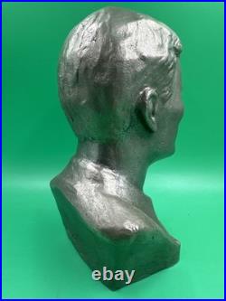 RARE Vintage Metal Bust Soviet Union USSR Statue figurine Vassiliy Shukshin 1979