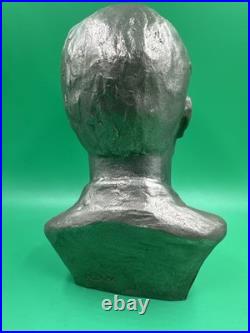 RARE Vintage Metal Bust Soviet Union USSR Statue figurine Vassiliy Shukshin 1979
