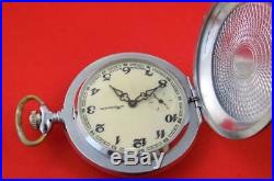 RARE Vintage Pocket watch Molnija Soviet Union USSR mechanical 3602 unique case