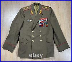 RARE Vintage Soviet Union Red Army GENERAL Uniform Jacket Tunic Breeches SET