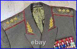 RARE Vintage Soviet Union Red Army GENERAL Uniform Jacket Tunic Breeches SET