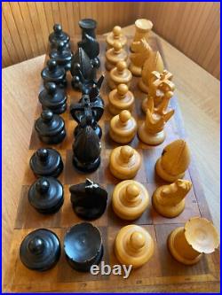 RARE, vintae, large, wooden Soviet Union chess, USSR