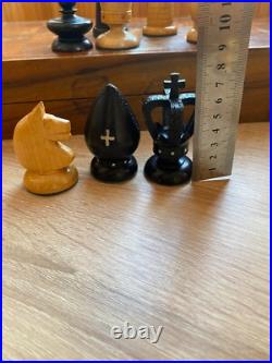 RARE, vintae, large, wooden Soviet Union chess, USSR