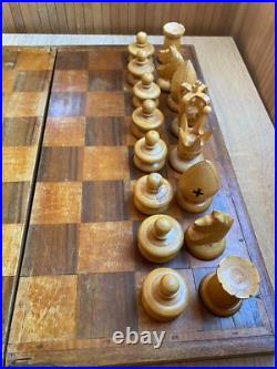RARE, vintae, large, wooden Soviet Union chess, USSR