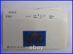 RUSSIA, Excellent assortment of Stamps in 550+ stock cards(red box)