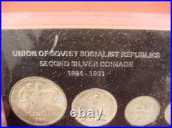 RUSSIA Union of Soviet Socialist Republic SECOND SILVER COINAGE SET 1924-1931