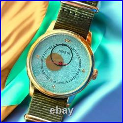 Raketa Copernicus Turquoise Vintage Soviet Automatic Men Watch 90s Sun Dial Rare Raketa Copernicus Turquoise Vintage Soviet Automatic Men Watch 90s Sun Dial Rare