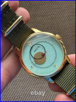Raketa Copernicus Turquoise Vintage Soviet Automatic Men Watch 90s Sun Dial Rare