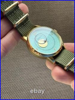 Raketa Copernicus Turquoise Vintage Soviet Automatic Men Watch 90s Sun Dial Rare Raketa Copernicus Turquoise Vintage Soviet Automatic Men Watch 90s Sun Dial Rare