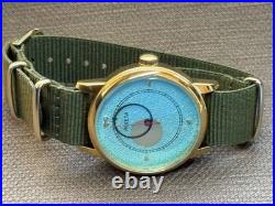 Raketa Copernicus Turquoise Vintage Soviet Automatic Men Watch 90s Sun Dial Rare
