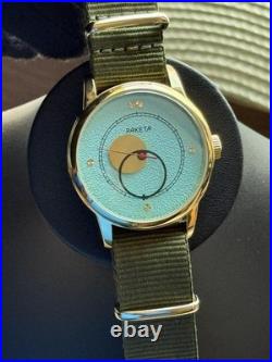 Raketa Copernicus Turquoise Vintage Soviet Automatic Men Watch 90s Sun Dial Rare