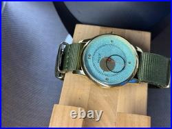 Raketa Copernicus Turquoise Vintage Soviet Automatic Men Watch 90s Sun Dial Rare