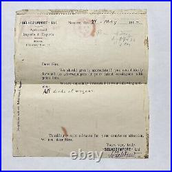 Rare 1930 Russia Cover Letter To Ohio Selhozimport Agricultural & Exports