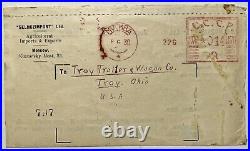 Rare 1930 Russia Cover Letter To Ohio Selhozimport Agricultural & Exports