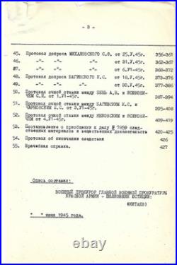 Rare 1945 Soviet NKVD Case File Inventory Polish Underground AK Trial of 16