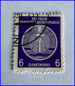 Rare Deutsche Demokratische Republik German Purple Postage Stamp Early Vintage 6