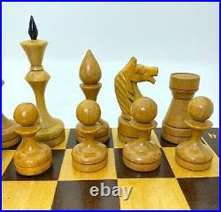 Rare Soviet Grossmeister Wood Chess Set Russian Vintage USSR Antique Tournament