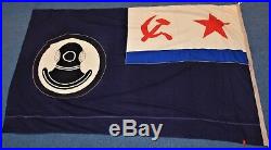 Rare Soviet Union Russian Navy Admirals Deep Sea Divers Ship's Flag