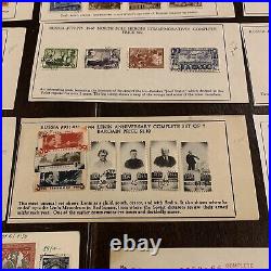 Rare Soviet Ussr Russia Stamp Lot On Approval Sheets. World War 2 Sets Sub Sets