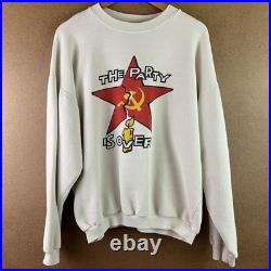 Rare VTG Vintage 90s Soviet Union CCCP Party Is Over Crewneck Sweatshirt XL