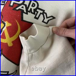 Rare VTG Vintage 90s Soviet Union CCCP Party Is Over Crewneck Sweatshirt XL