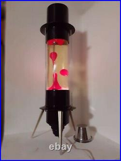 Rare Vintage 1970s Soviet Scarlet Lava Lamp Space Rocket Night light USSR