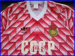 Rare Vintage 80s CCCP, Soviet Union, USSR Adidas home shirt, jersey 1988