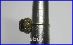 Rare Vintage Soviet USSR Antique Ring Sterling Silver 875 Alexandrite Size 5.5