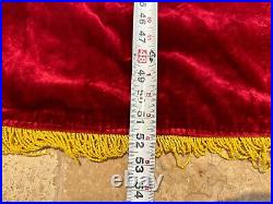 Rare Vintage Soviet Union Russia USSR large velvet flag Banner