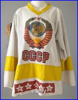Retro Antique VLADISLAV TRETIAK #20 Hockey Jersey Russian CCCP Soviet Made Retro Antique VLADISLAV TRETIAK #20 Hockey Jersey Russian CCCP Soviet Made