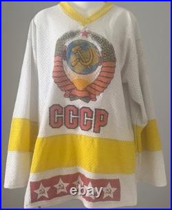 Retro Antique VLADISLAV TRETIAK #20 Hockey Jersey Russian CCCP Soviet Made